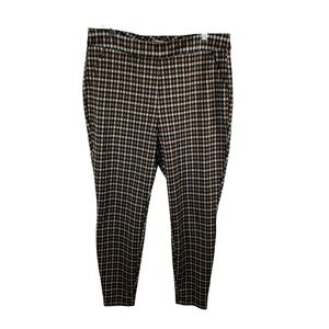 SO Goods For Life Plaid High Rise Legging Pants Brown Black XL